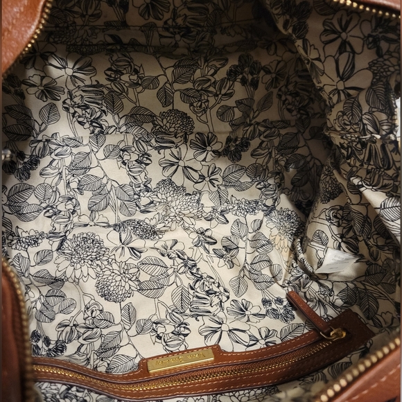 Vera Bradley Brown Leather Mallory Sachel - Picture 10 of 13